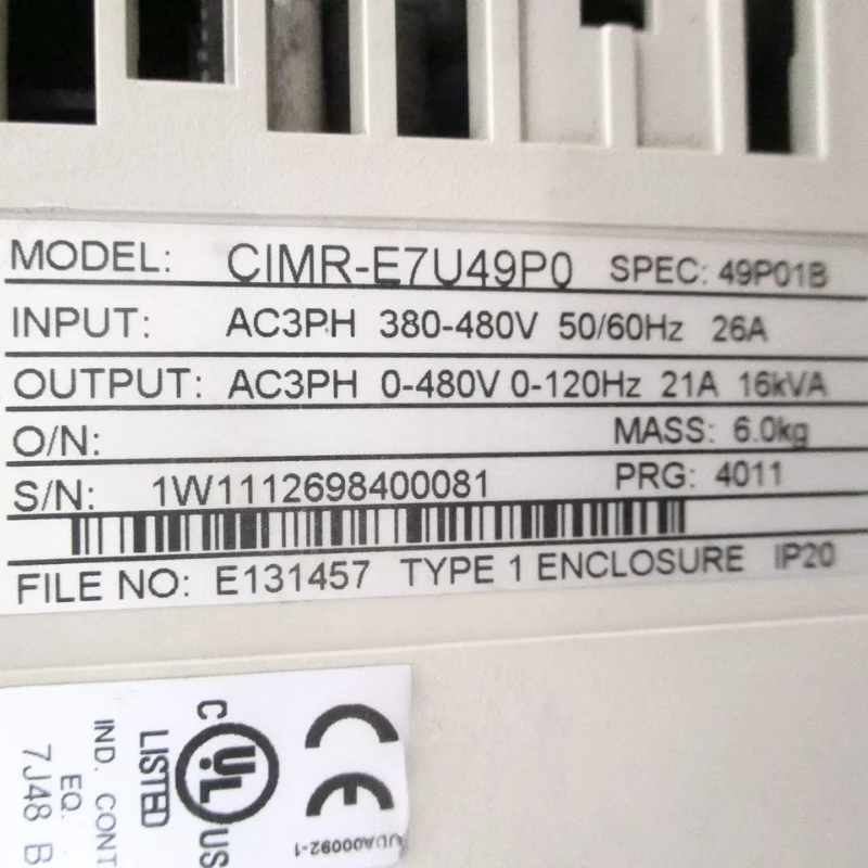 New In Box Yaskawa CIMR-E7U49P0 E7 Frequency Drive Fast Delivery