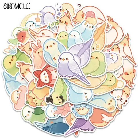 10/40 pezzi cartone animato bellissimo uccello colorato pappagallo adesivi fai da te laptop bagaglio skateboard valigia chitarra graffiti adesivo decalcomania F5