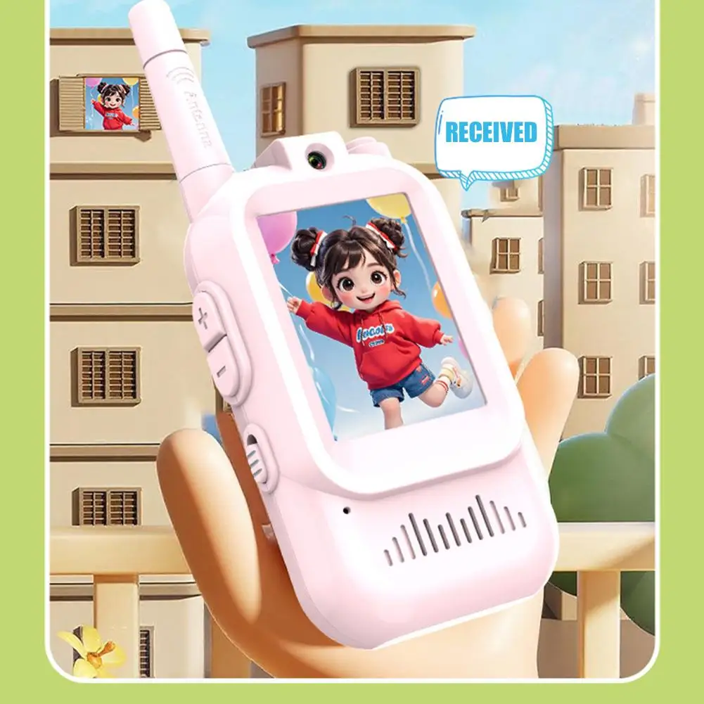 Children'S Video Walkie-Talkie Gift Birthday Rechargeable  Children'S Walkie Talkie Cartoon Pager Parent-Child Toys
