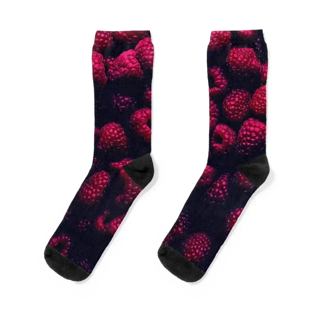 

raspberries Socks with print japanese fashion men cotton high quality Antiskid soccer Boy Socks Women's