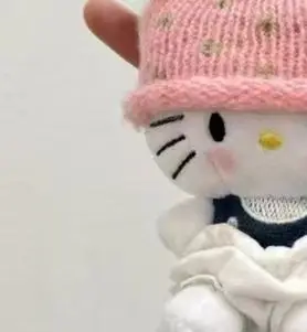 

Strawberry Headset Kitty Bag Pendant Cute Plush Doll Keychain Super Cute Girl Bag Pendant Gift