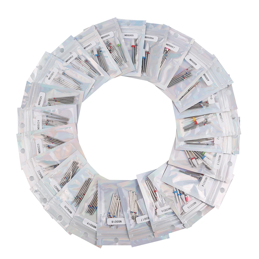 Punte per trapano per unghie per cuticole 6 pezzi Set di frese diamantate/ceramiche per accessori per lime per unghie elettriche per Manicure testa abrasiva per la cura delle unghie