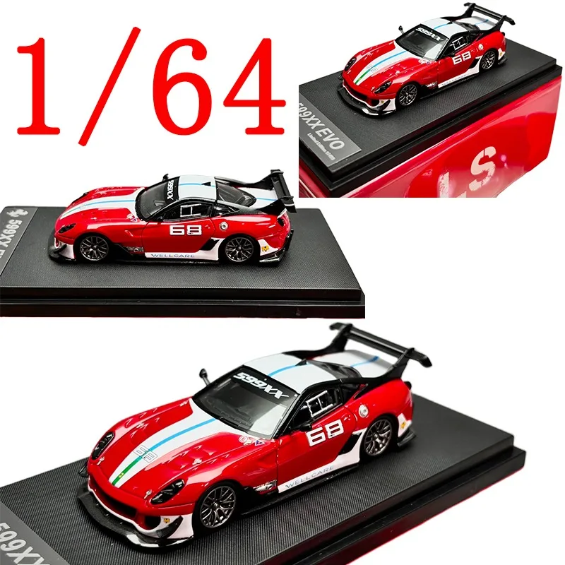 

LS Model Diecast 1/64 Scale Ferrari Alloy Model Cars Ferrari 599XX EVO Red No. 68 Play Vehicles Toys for Boys Gift Original Box