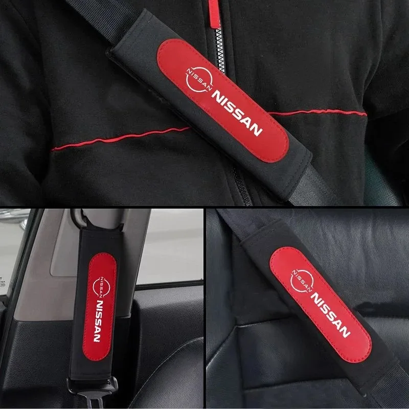 1 Pair Car Seat Belt Shoulder Strap for Nissan X-Trail Xterra Juke Nismo Note Qashqai Sylphy Murano Tiida Almera KIcks Elgrand