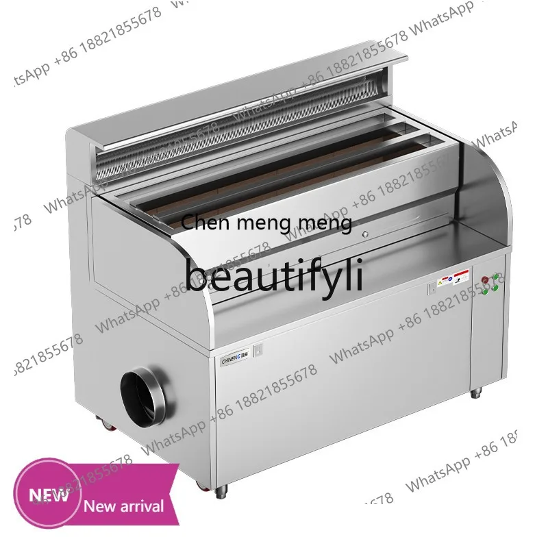 

X Commercial, smokeless in-line grill Wood charcoal fire grill Purified exhaustX