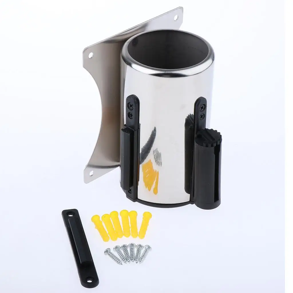 Stanchion طابور حاجز جدار جبل التحكم في الحشود قابل للسحب الشريط أسود أصفر 2 متر #6