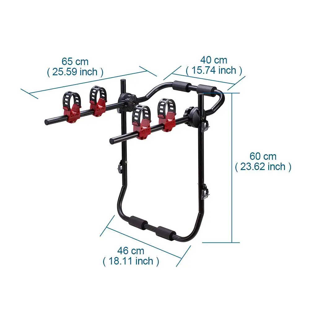 Car Bicycle Stand for Hatchback SUV Vehicle Trunk Mount Bike Cycling Stand Storage Carrier Holds 2 Bikes