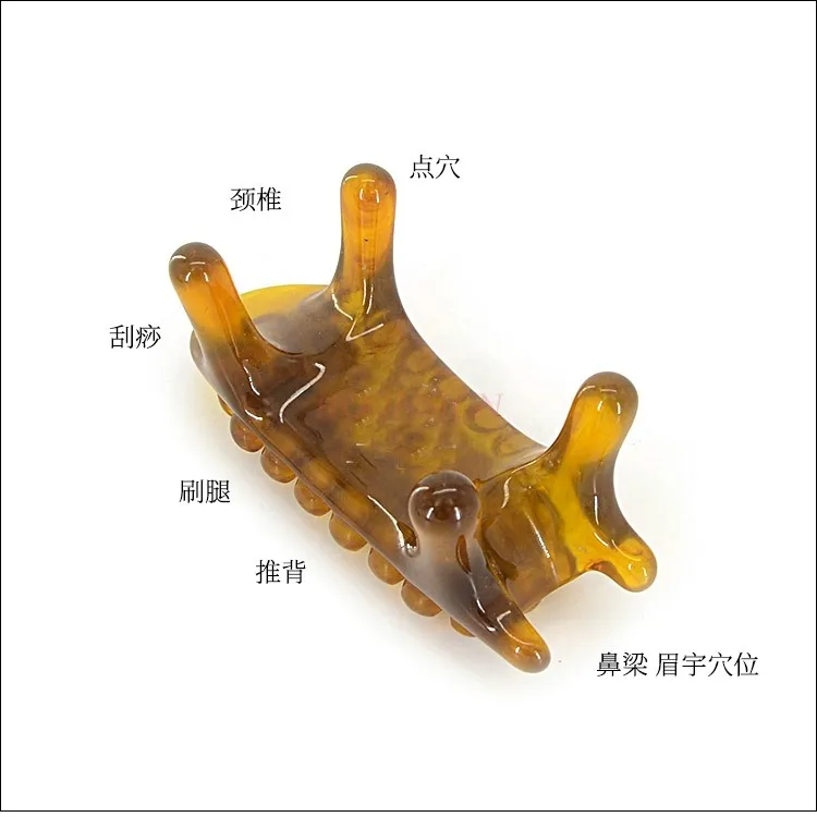 Resin scraping massage dog massage tiger meridian tiger spine cervical massager massage stick four corners push back acupuncture