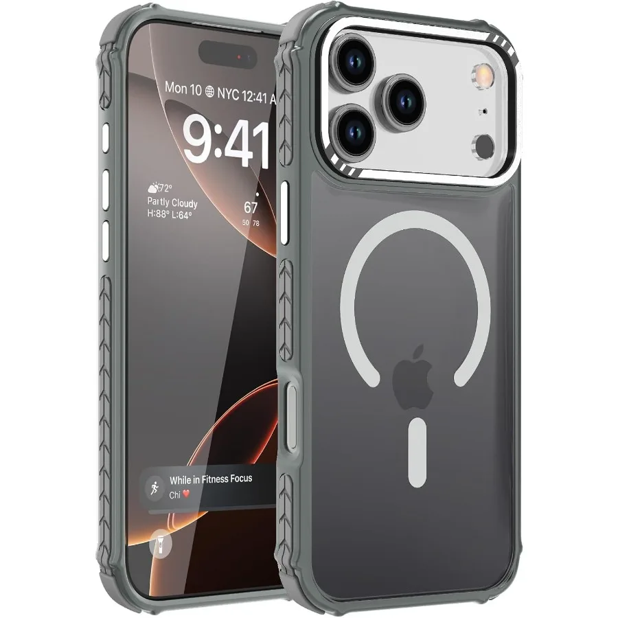 

Strong Magnetic Case for iPhone 17 Pro Max 6.9-Inch Compatible with Magsafe Translucent Matte Slim Shockproof Protecti