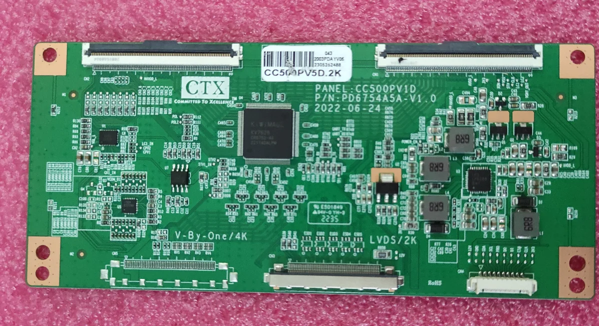 FREE shipping! 2K CC500PV5D CC500PV1D PD6754A5-V1.0 LED tv T-CON Logic board     LVDS   inPUT