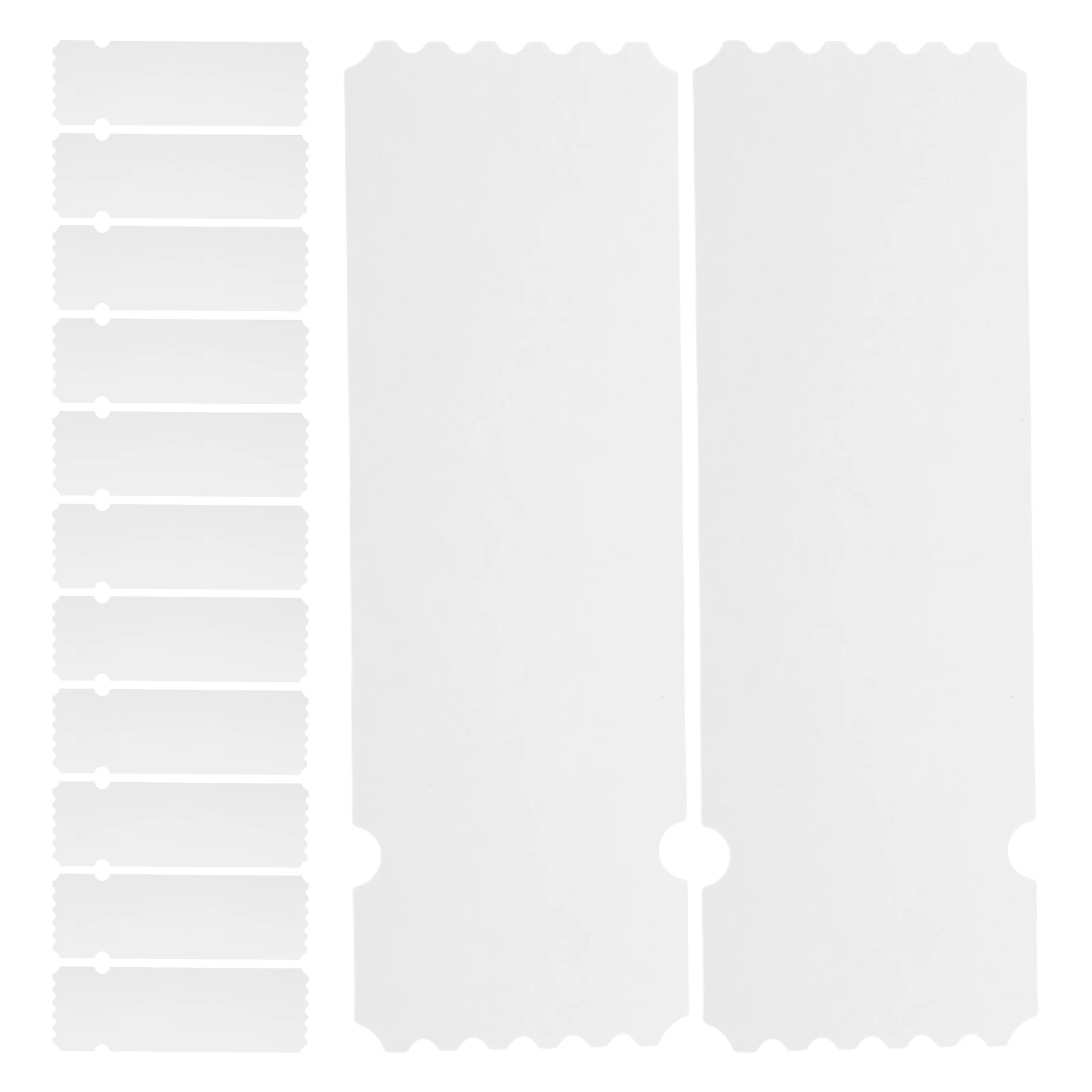 

25 Pcs Blank Ticket Stub Game Cards Watercolor Postcard Cardstock Paper Stamps for Printing White Postcards Craft
