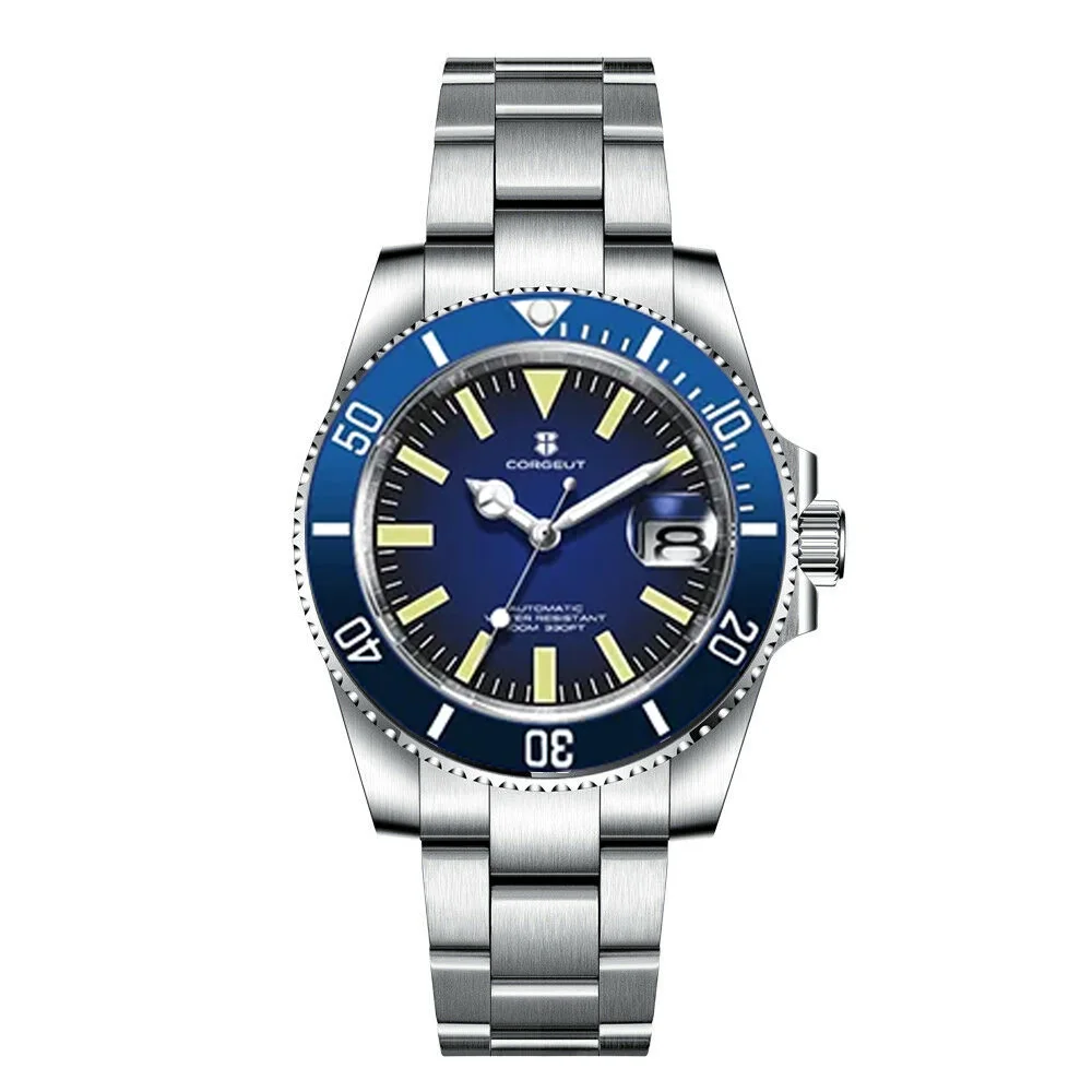 Imagem -02 - Relógio de Pulso Mecânico Automático Masculino Sapphire Glass Relógios de Luxo Japão Luminous 10bar Dive Relógio Masculino Nh35 40 mm