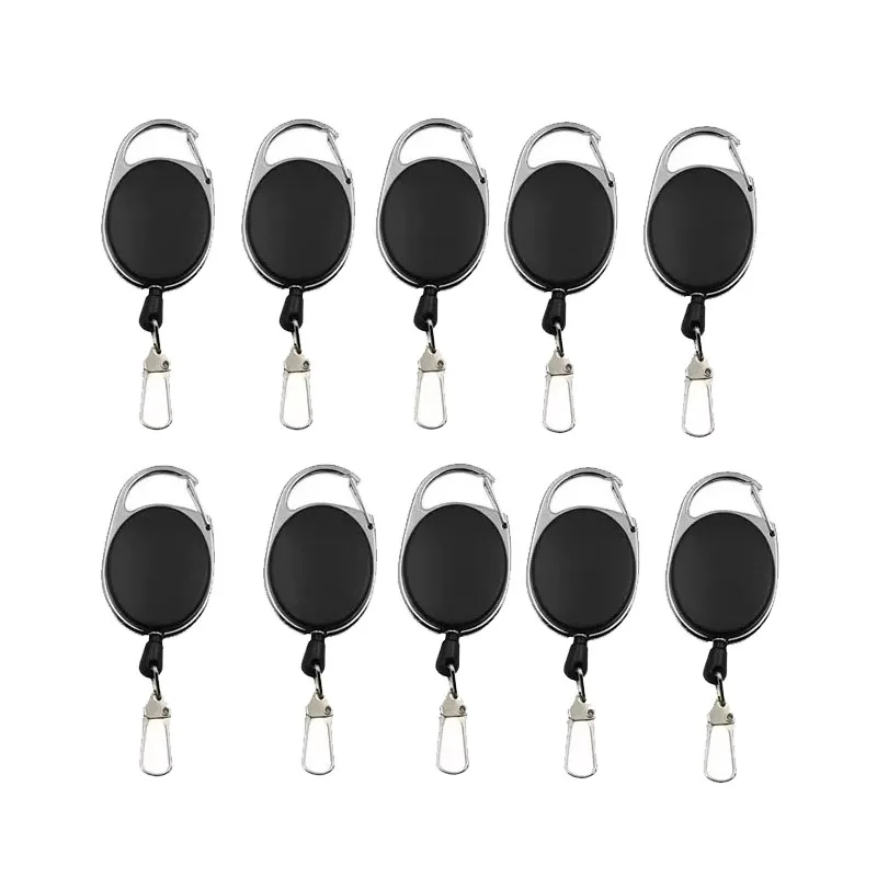 1/3/5/10Pcs Fliegen Angeln Schlüssel Ring Retractor-Tool Versenkbare Schlüsselbund Reel Abzeichen Halter Angelgerät