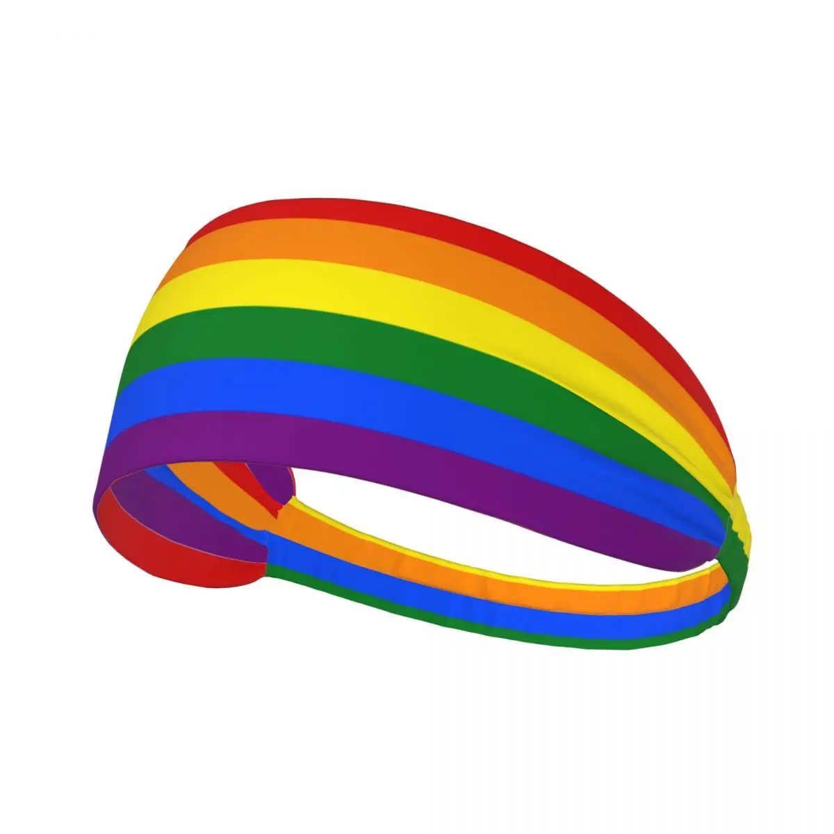 Custom LGBT Flag Sports Headbands for Cycling Non Slip Stretchy Gay Pride Rainbow Moisture Wicking Sweatband Men Women