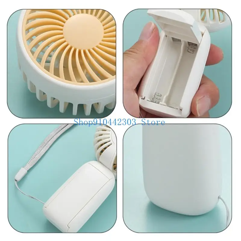 652F Silents Operations Personals Cooling Fan Battery Powereds for Camping Commuting