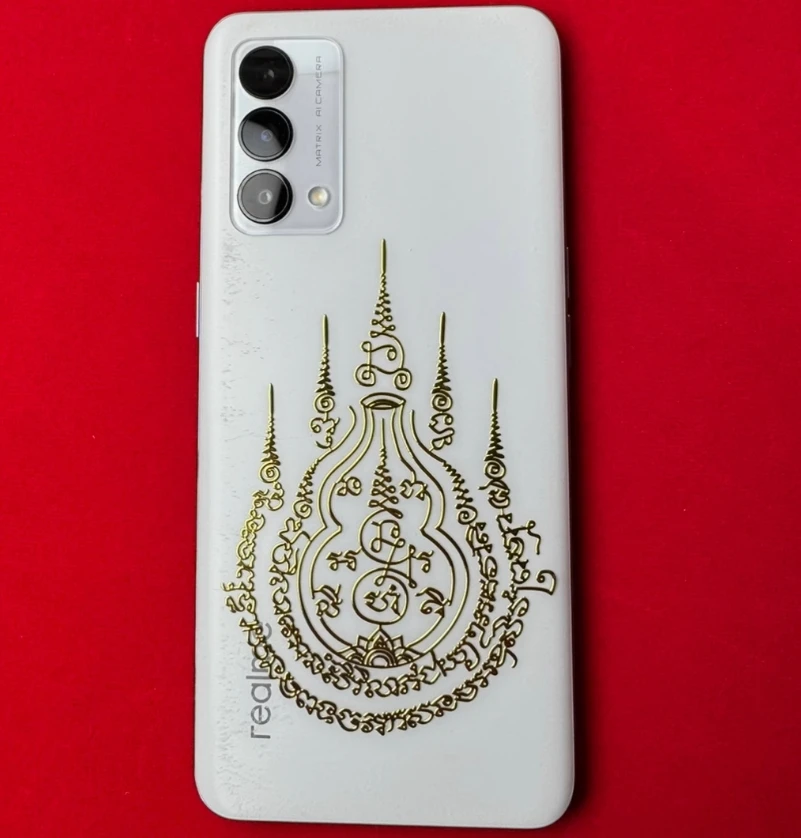 

Creative personality Thailand Buddha mobile phone metal sticker phone case back sticker Rear shell decoration laptop sticker Car