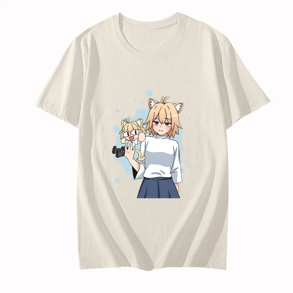 Melty Blood Neco Arc Tshirt Kawaii/Cute Cartoon T-shirts 100% Cotton Shirts Men/women Fashion T Shirt Loose Short Sleeve Tops