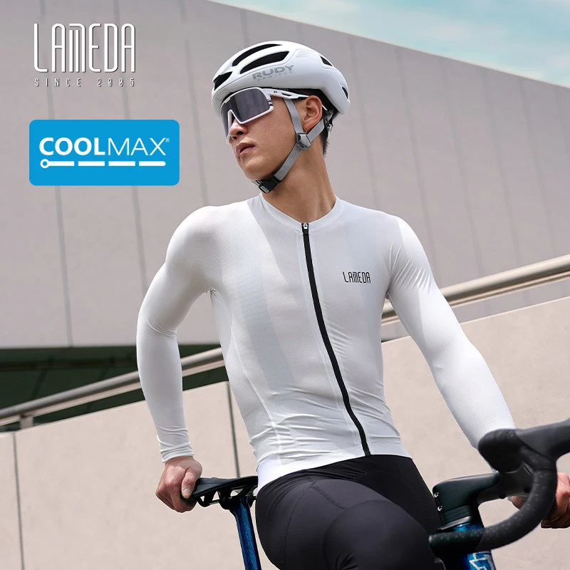 LAMEDA New Cycling Jersey Tight Men's Long Sleeves CoolMax Quick-drying Breathable Sport Top MTB Road Bike Sweatshirt Apparel