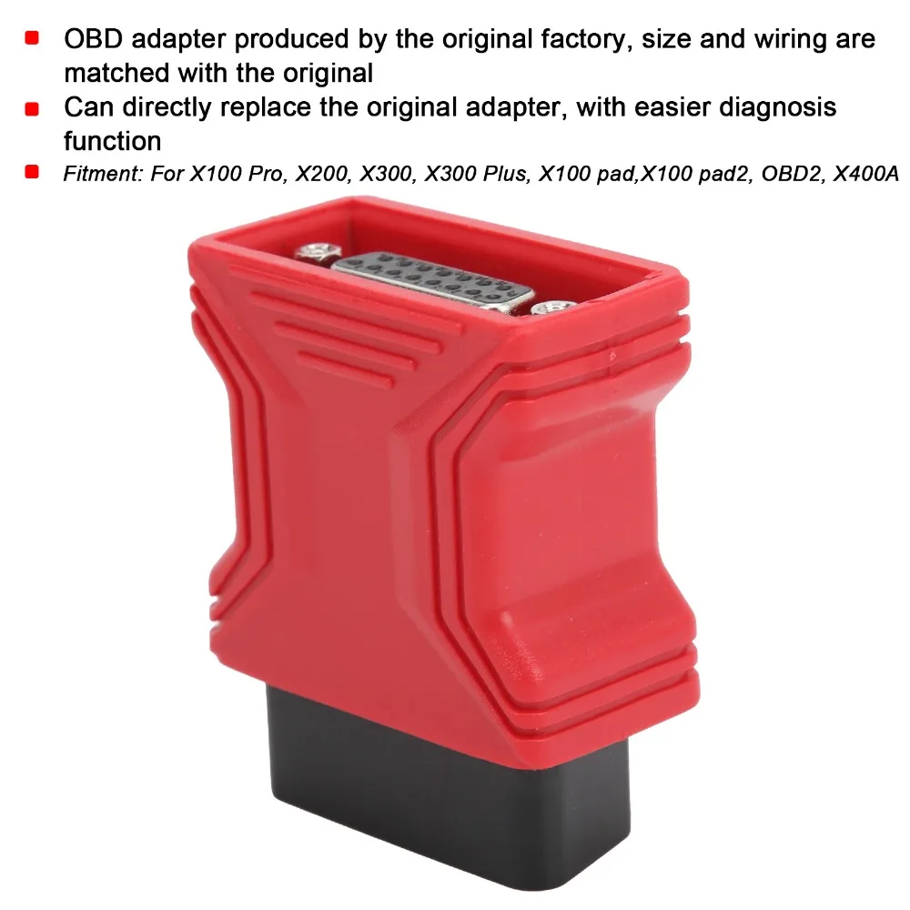Durable 16 Pin OBD2 Diagnostic Adapter ABS Housing Plug and Play OBDII Adapter Resist Wear Car Diagnostic Connector Auto Shop