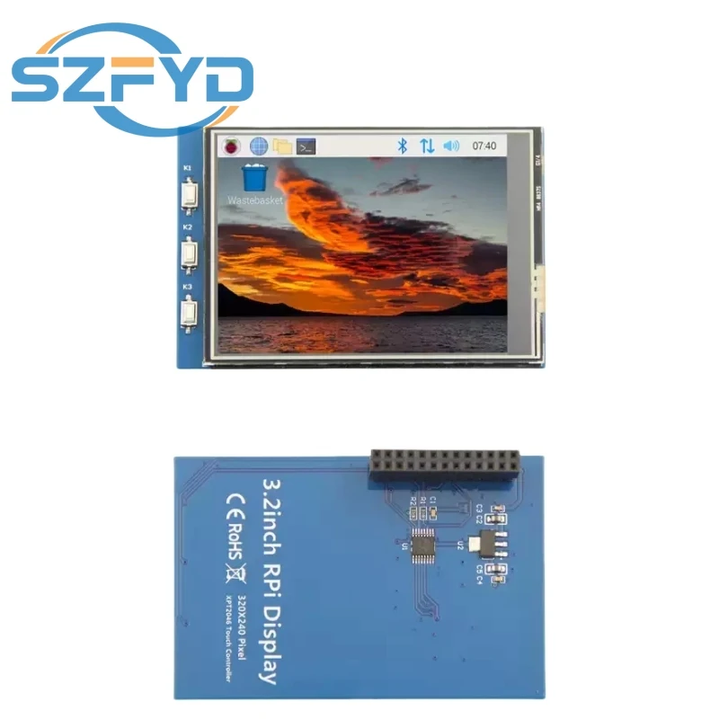 3.2 بوصة TFT 320x240 شاشة LCD تعمل باللمس شاشة عرض SPI واجهة وحدة الذكية LCD التوت بي 3B + /4 B نموذج B