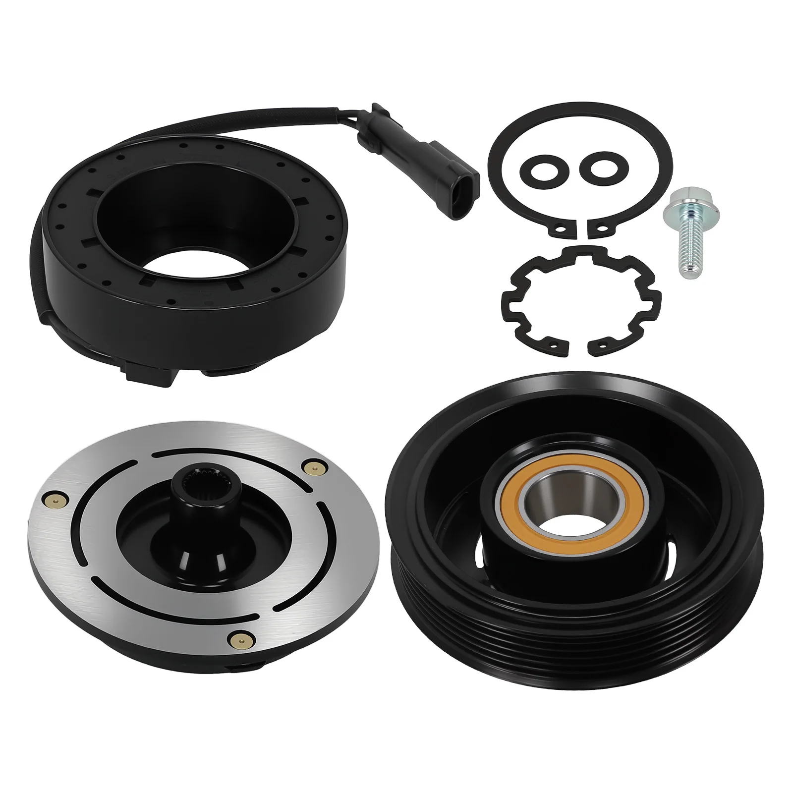 

AC Compressor Clutch Kit Pulley Coil Plate for Chevrolet Silverado 1500 2003-13