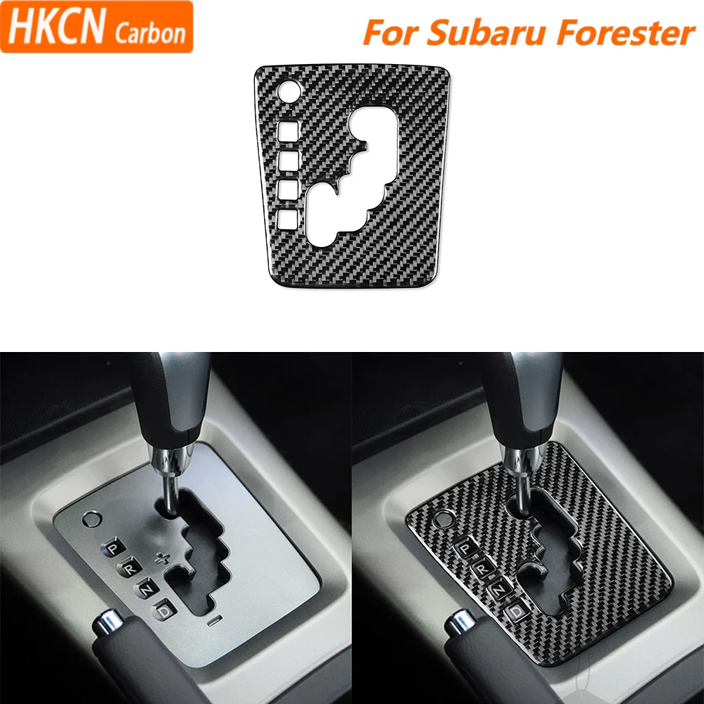 

For Subaru Forester 2013—2018 Car Accessories Real Carbon Fiber Interior Center Gear Shift Panel Cover Trim Sticker Modification