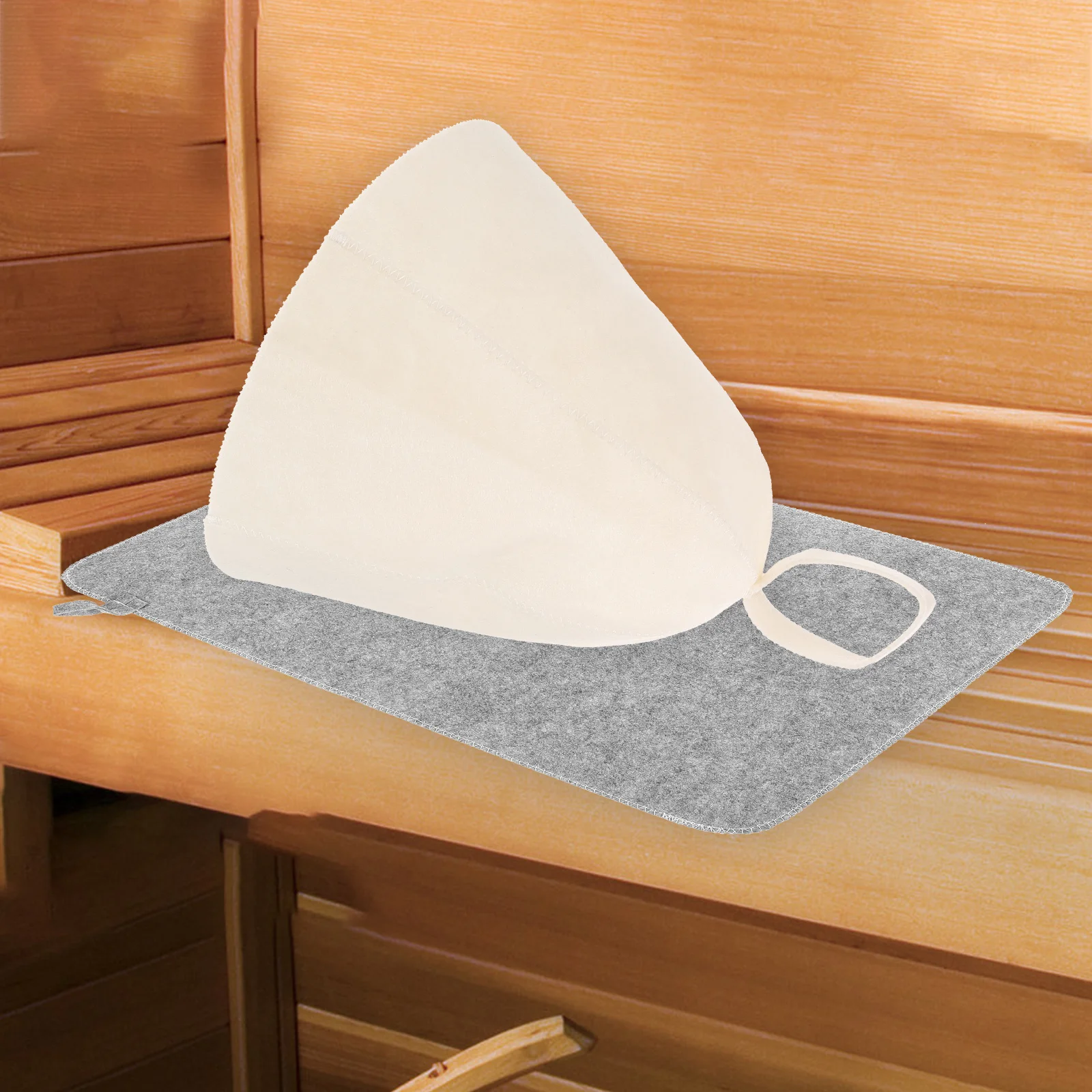 

1Set Felt Sauna Hat Pad Set Portable Water Absorbing Cap for Bathing Sauna Home Spa Supplies Felt Showering Hats