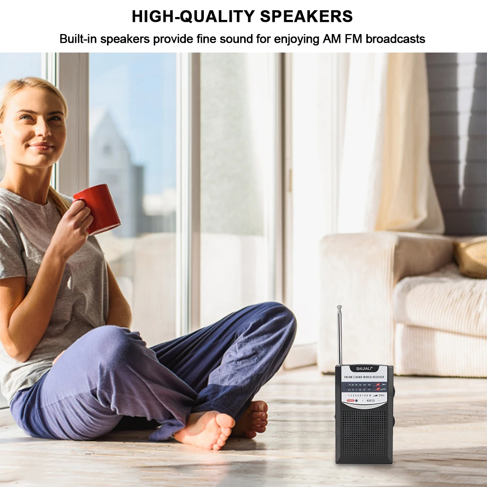 Przenośne radio Dwuzakresowe radio zewnętrzne Zasilane bateryjnie Przenośne mini radio AM/FM Retro odbiornik światowy do użytku awaryjnego na zewnątrz