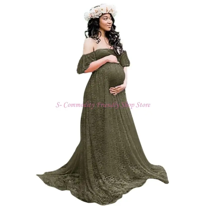 vestido-elastico-para-gravidez-85ae-com-cauda-e-detalhes-renda-para-sessoes-fotos-elegantes