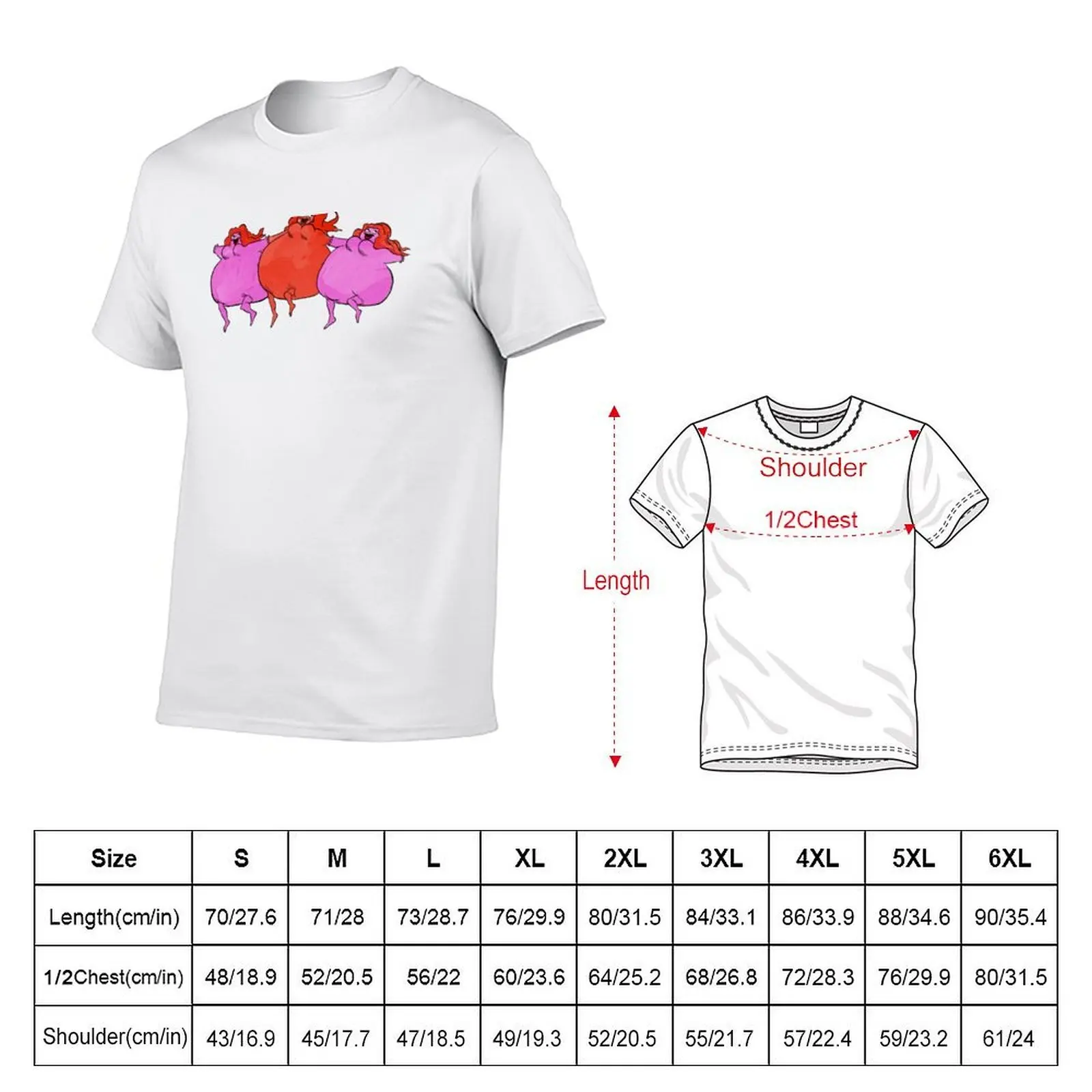 The Three Fat Sisters T-Shirt baggy shirts plus size clothes mens cotton t shirts
