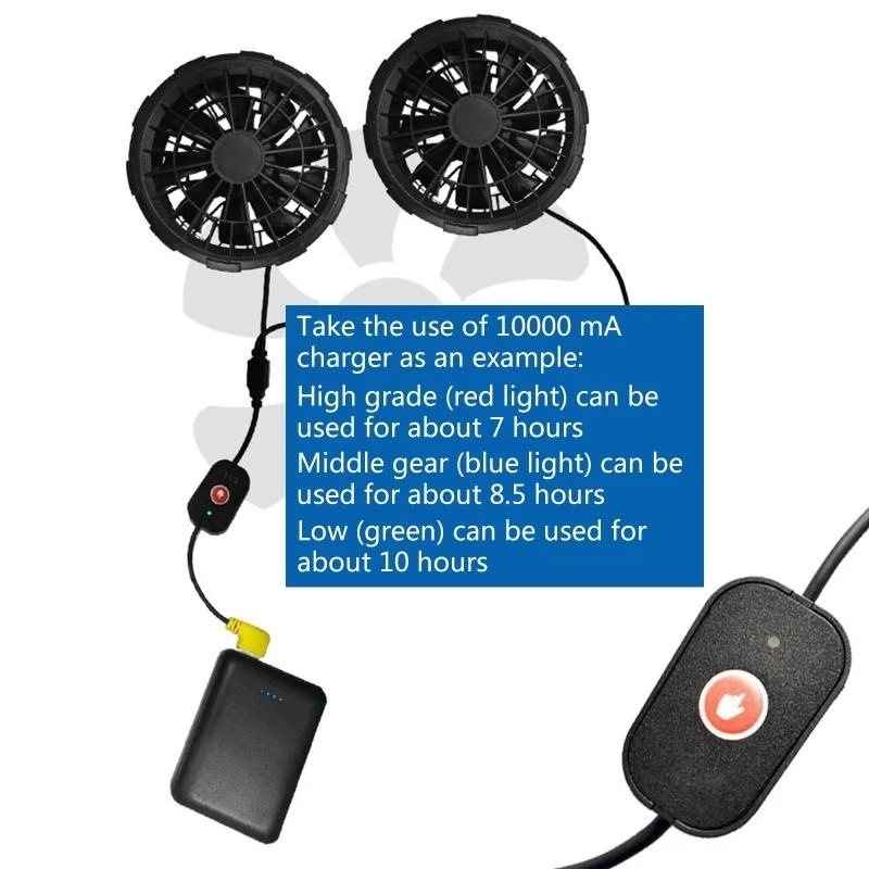  USB Electric Fan Cooling Jackets Men 5V Air Conditioning Fan With Usb Cable