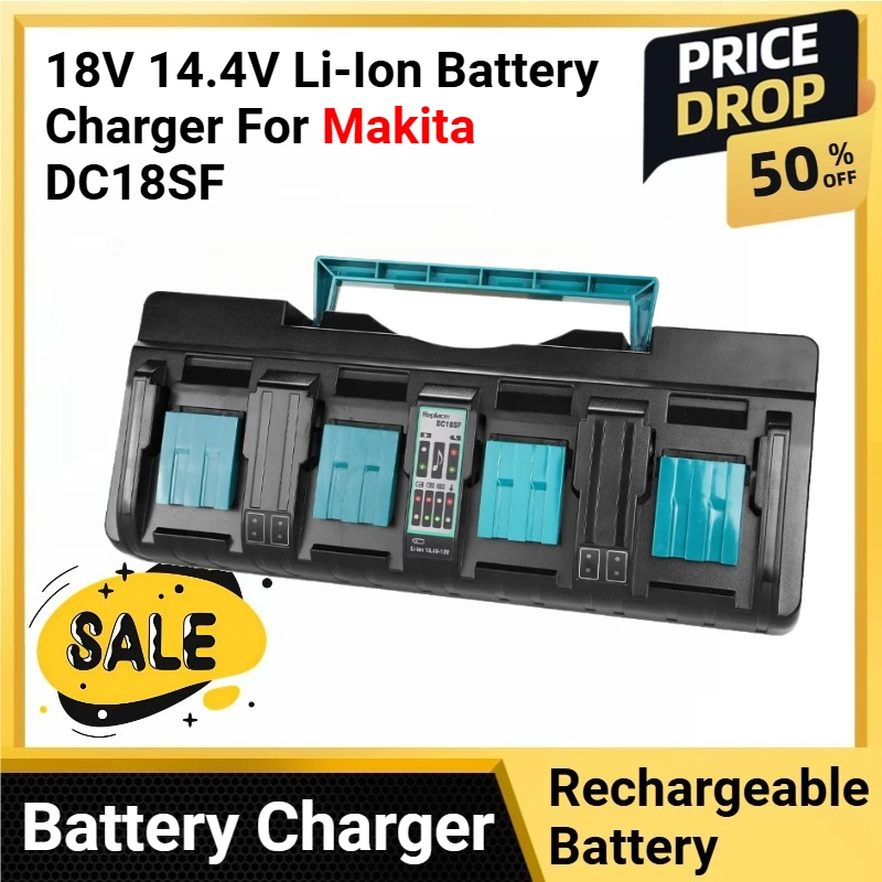 

18V 14.4V Li-Ion Battery Charger for Makita DC18SF DC18RD for Makita 14.4V 18V 20V BL1830 BL1860 Bl1430 BL1840 BL1850