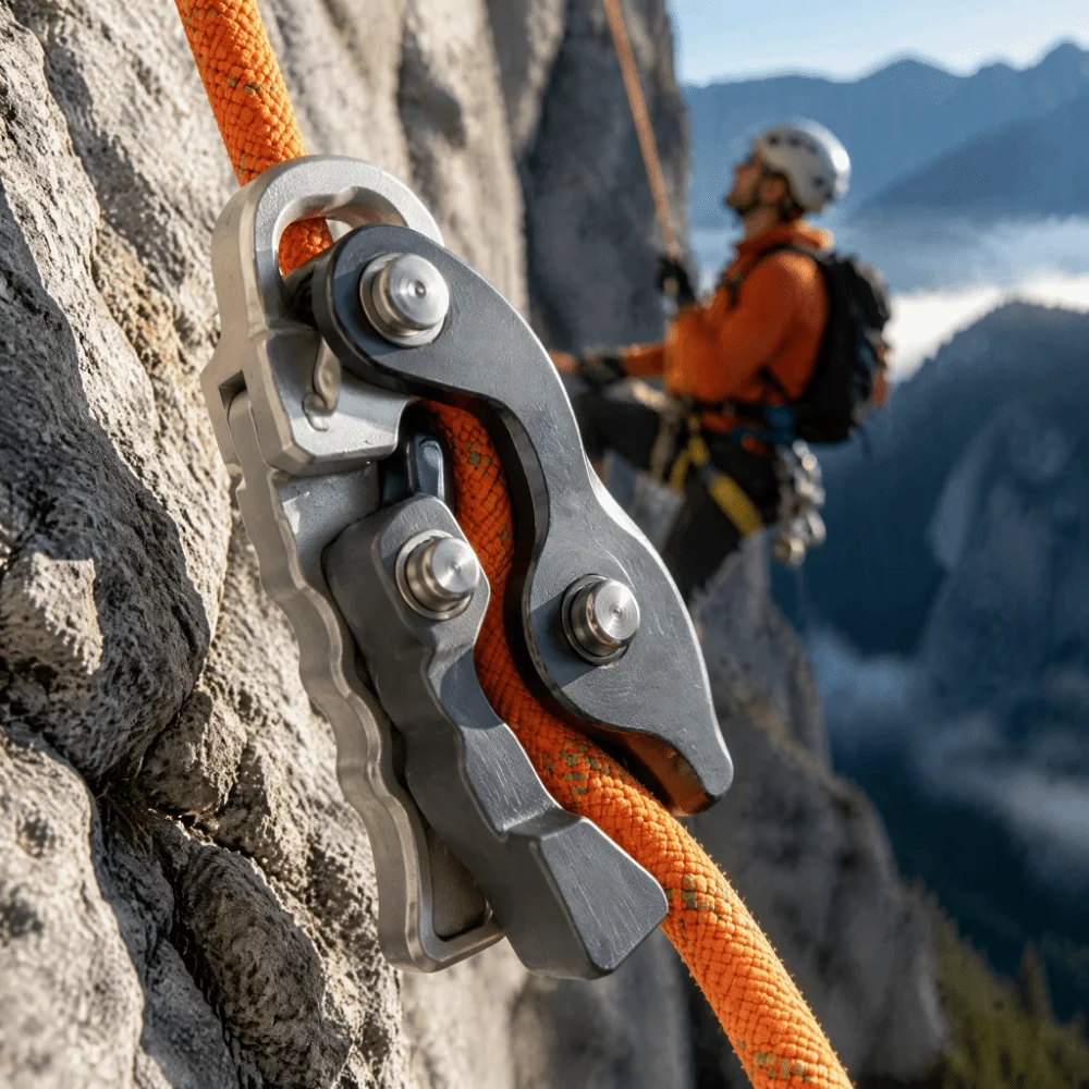 Slow Descent Descender Manual Stopper Hand Control Openable Descender High Altitude Operation Opening And Closing