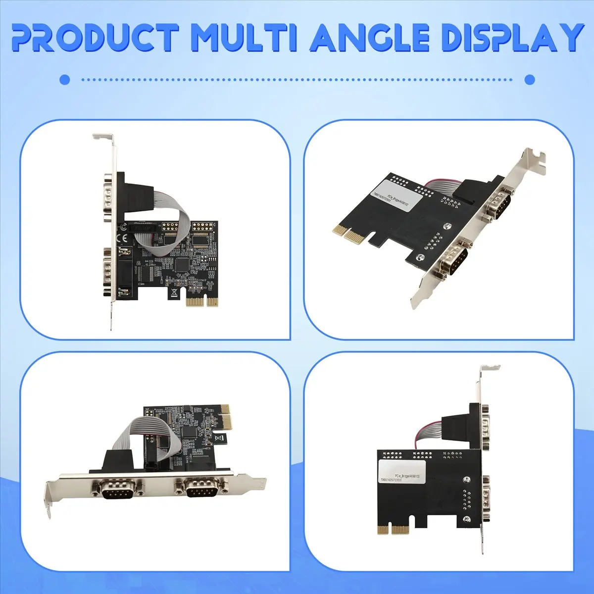 مستقر- AX99100 Chipest RS232 Serial COM & DB25 Printer منفذ متوازي LPT إلى PCI Riser Card محول للكمبيوتر المكتبي