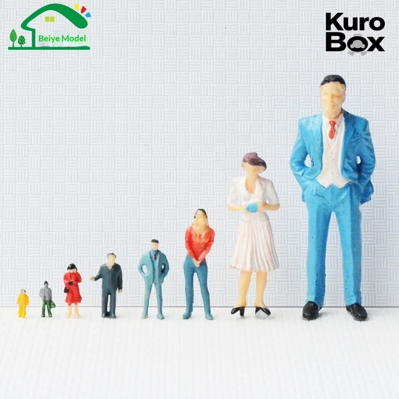 

Jiye Model Miniature Painted Human Figures Simulation Resin Tiny People For Architecture Sandbox Micro Landscape Decoration