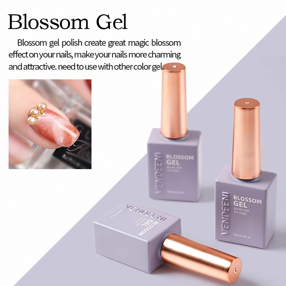Vendeeni 27 Arten UV-Funktionsgel Nagellack Basislack Chrom Matt Top Coat Blüten-Folientransfer-Gel Universelles Katzenaugen-Gel – Detail 23