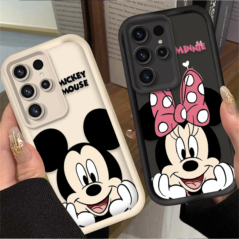 Disney Mickey Minnie Mouse Case for Samsung Galaxy S24 S23 S22 S21 Ultra Plus FE A54 A34 A14 A73 A53 A33 5G Soft Silicone Cover