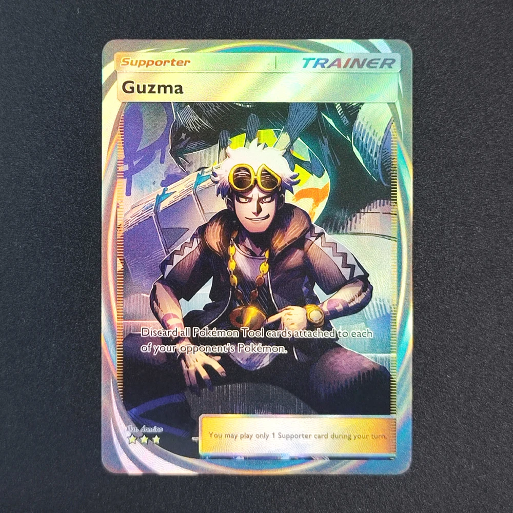 مدرب الجيب TCG ذاتي الصنع Lillie Guzma Lono Lyra Synthia Leaf Irida Penny Red Lusamine Erika Dawn Collection لعبة بطاقة فلاش