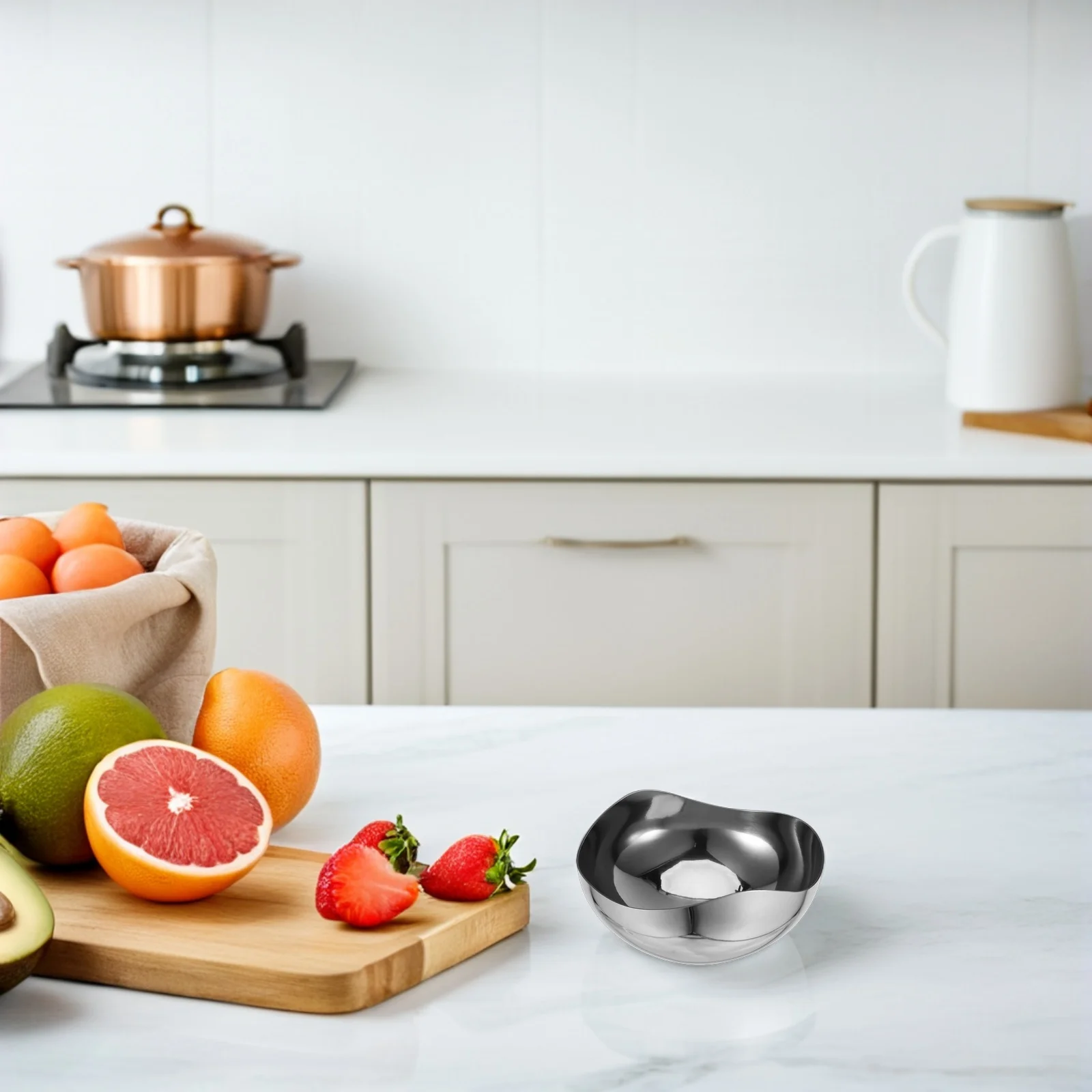 1 قطعة الفولاذ المقاوم للصدأ وعاء الفاكهة الجافة الثقيلة وعاء الوجبات الخفيفة للمطبخ المنزل فندق ريفي تخدم السلطانيات للمكسرات التوابل سلطة #3