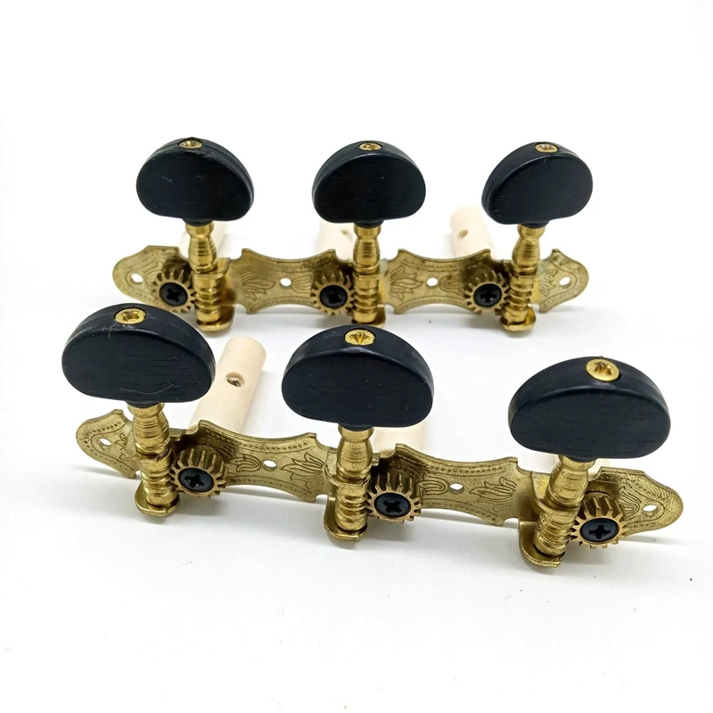 Left Right Classical Guitar String Tuning Pegs Machine Heads Tuners Keys 3L3R Professional Guitar Accessories,Black