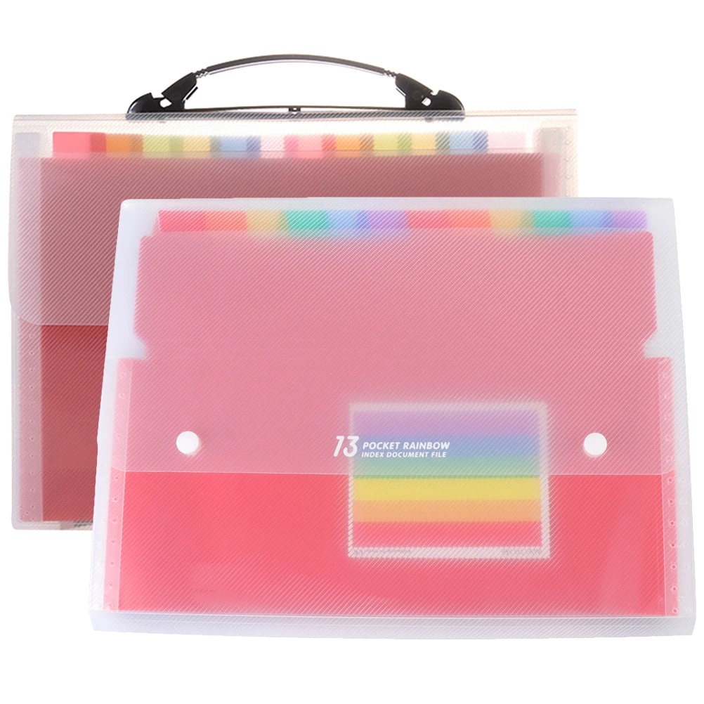 

2pcs Multi Pocket Bag Set A4 Large Capacity Portable Document Organizer Storage Folder Bag for Office Expanding Folder Desktop