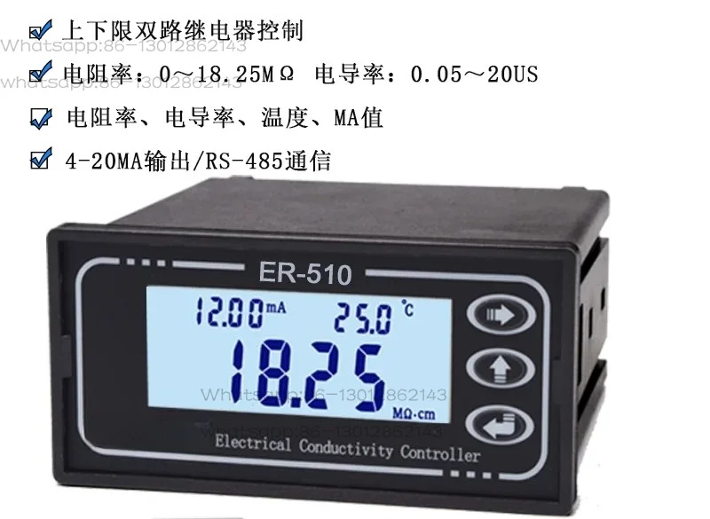 Resistivity Meter Conductivity Meter TDS Meter EC Sensor Conductivity Electrode Rm-220 / Er-510
