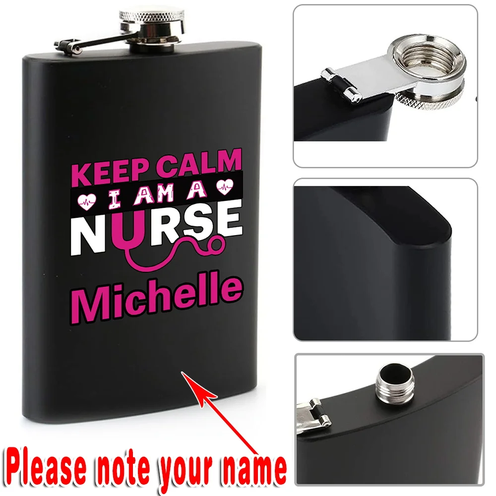 

Customized Name 8oz HipFlask Stainless Steel Liquor Bottle Metal Wine Pot Portable Whiskey Flagon Personalized Alcohol Container