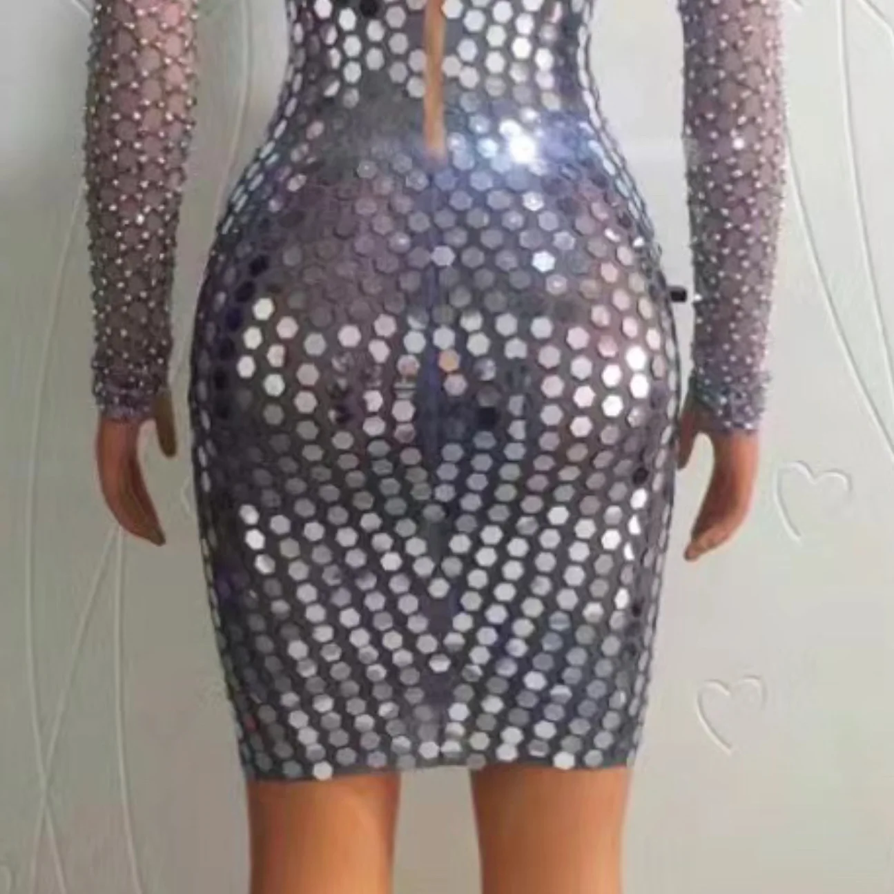 زي Hive Club Bar أنثى مغنية مثيرة ضيقة ترتر فريق الرقص حفلة Abito فاخرة أنيقة حفل Vestidos De Graduaciones Mujer