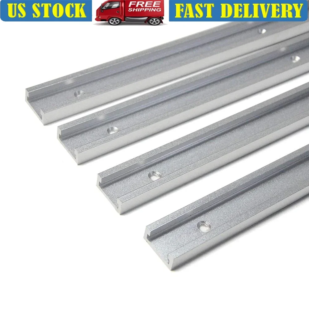 

Aluminum T-Track Miter Track 48in Professional Woodworking T-Slot System Heavy Duty Double-Cut Profile Universal T-Bar Rails 4