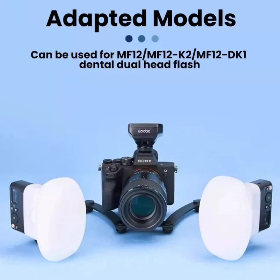 Godox MF-DD-デンタルディフューザー,シリカゲル拡散ドームキット,Godox MF12フラッシュ