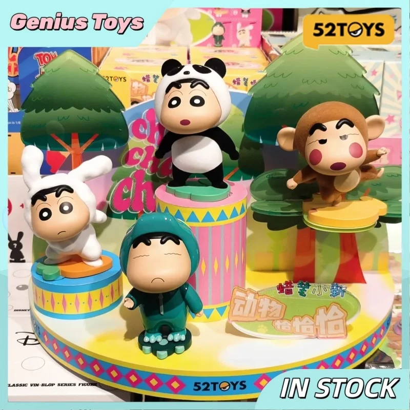 

52TOYS Crayon Shin-chan Blind Box Cute Animal Chacha Collectible Figures Toy Anime Cartoon Character Dolls Kids Christmas Gifts