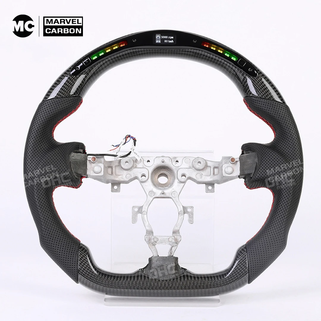 LED Performance Steering Wheel Display Compatible For Nissan 370Z 2009-2021 LED Carbon Fiber Steering Wheel
