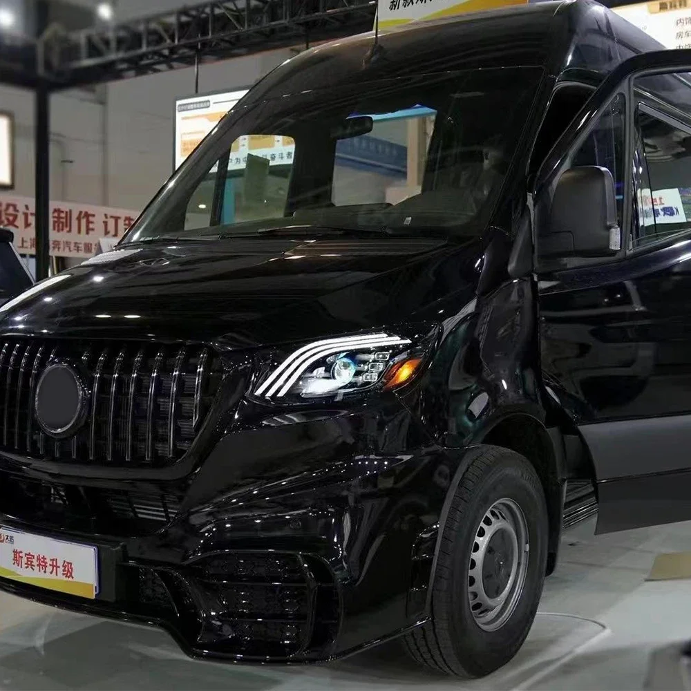 

Автомобильные фары для Benz Sprinter 2018-2023 W907, светодиодные автомобильные фары в сборе, обновленный дизайн в стиле Maybach, лампа, передний инструмент, аксессуары