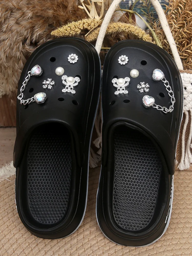 

2025 new summer adult platform hole shoes for women, wear EVA beach toe sandals for women, comfortable and breathable